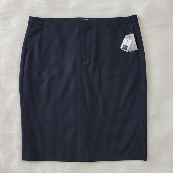 GAP Dresses & Skirts - Gap Navy Pinstripe Office Career Skirt 2